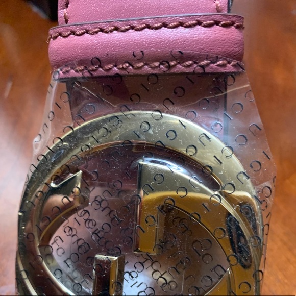 GUCCI Leather with canvas Belt.  Size 80-32 - Picture 11 of 13